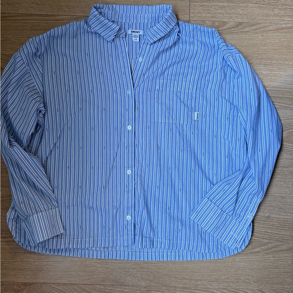 DKNY Blue Striped Pajama Set - Picture 6 of 14